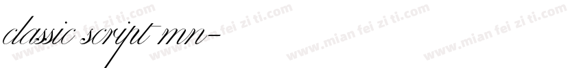classic script mn字体转换